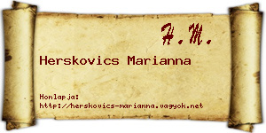 Herskovics Marianna névjegykártya